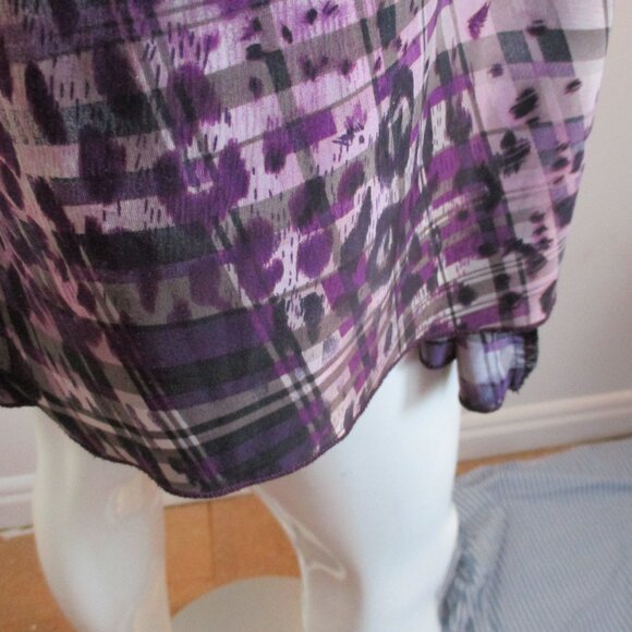 Bold Purple Leopard & Plaid V-Neck Tunic Dress 🐆💜🖤 - Picture 9 of 12